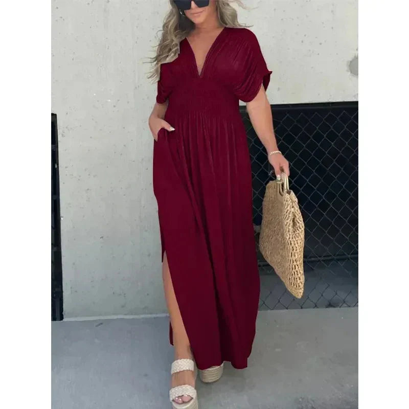 Shina | V-Neck Maxi Dress