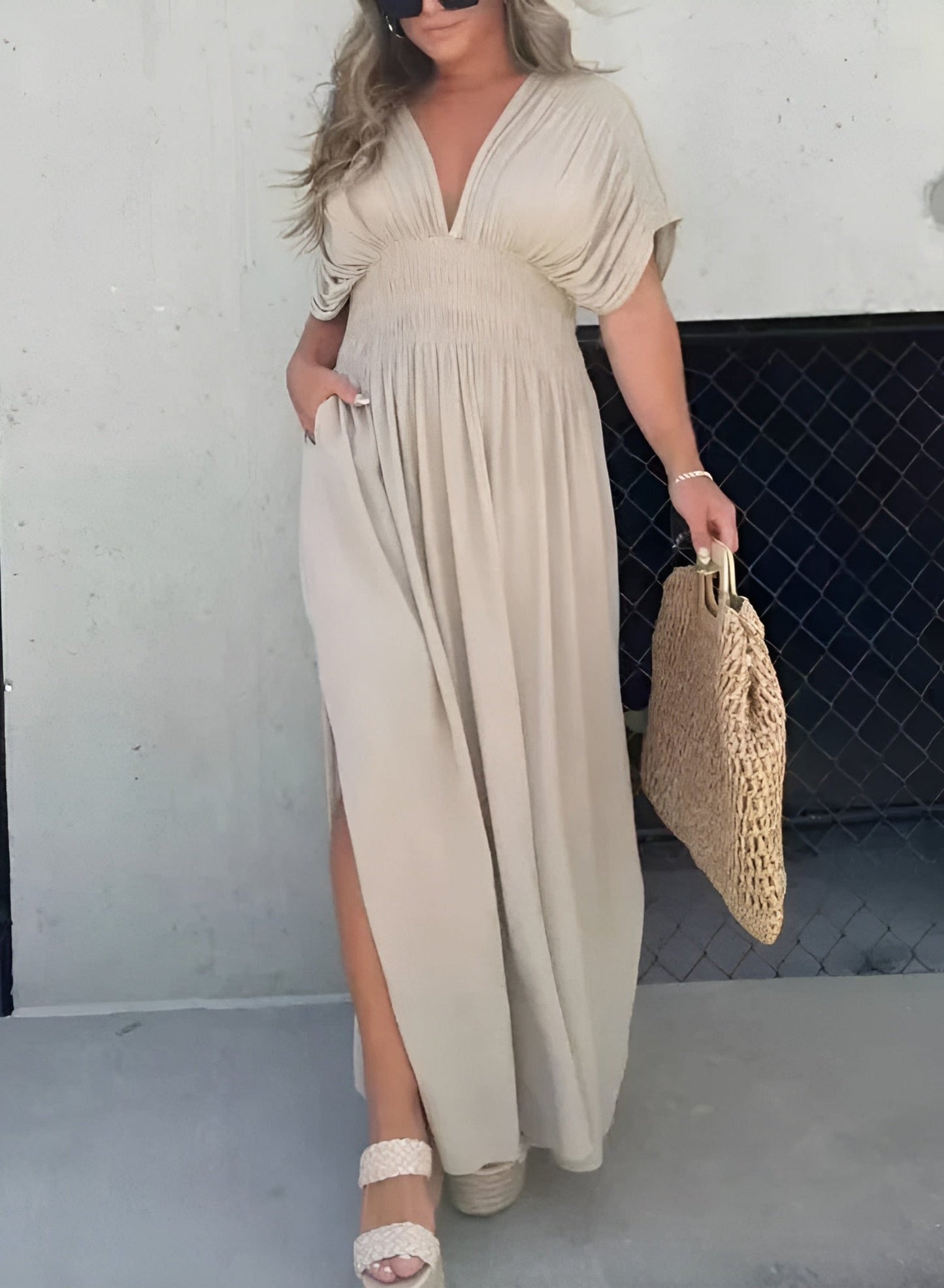 Shina | V-Neck Maxi Dress