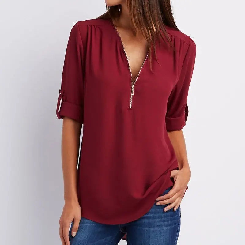 Lunara™ | Women's Zipper Shirt  (Buy 1, Get 1 Free)