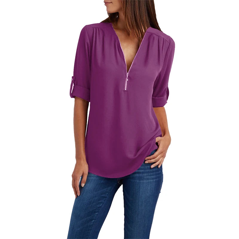 Lunara™ | Women's Zipper Shirt  (Buy 1, Get 1 Free)