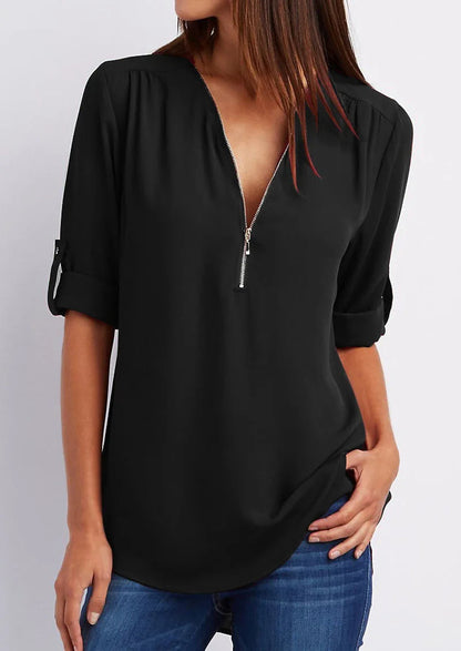 Lunara™ | Women's Zipper Shirt  (Buy 1, Get 1 Free)