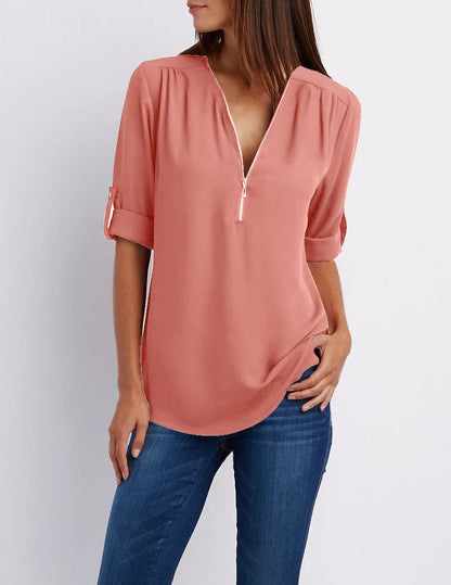 Lunara™ | Women's Zipper Shirt  (Buy 1, Get 1 Free)