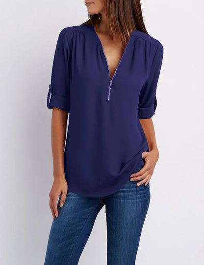 Lunara™ | Women's Zipper Shirt  (Buy 1, Get 1 Free)